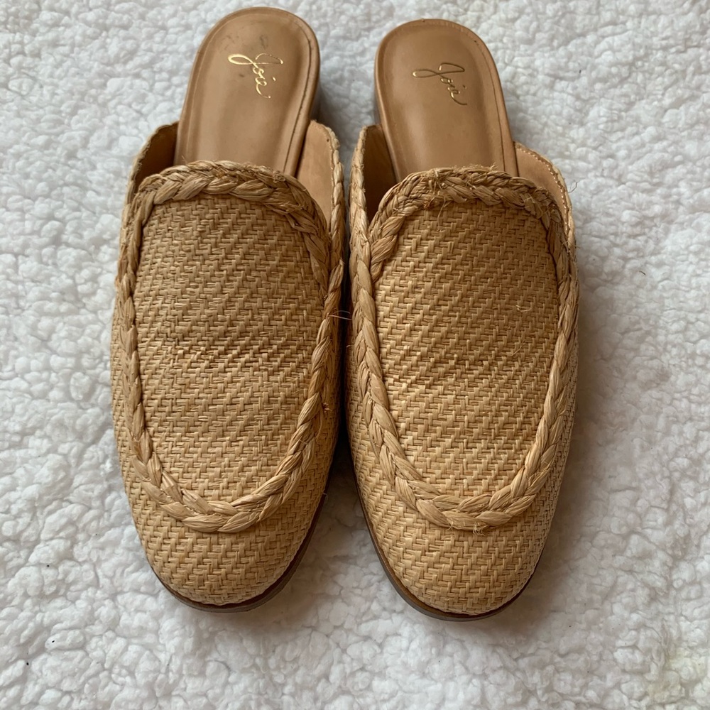 Joie Dallas woven loafer mule womens size 6